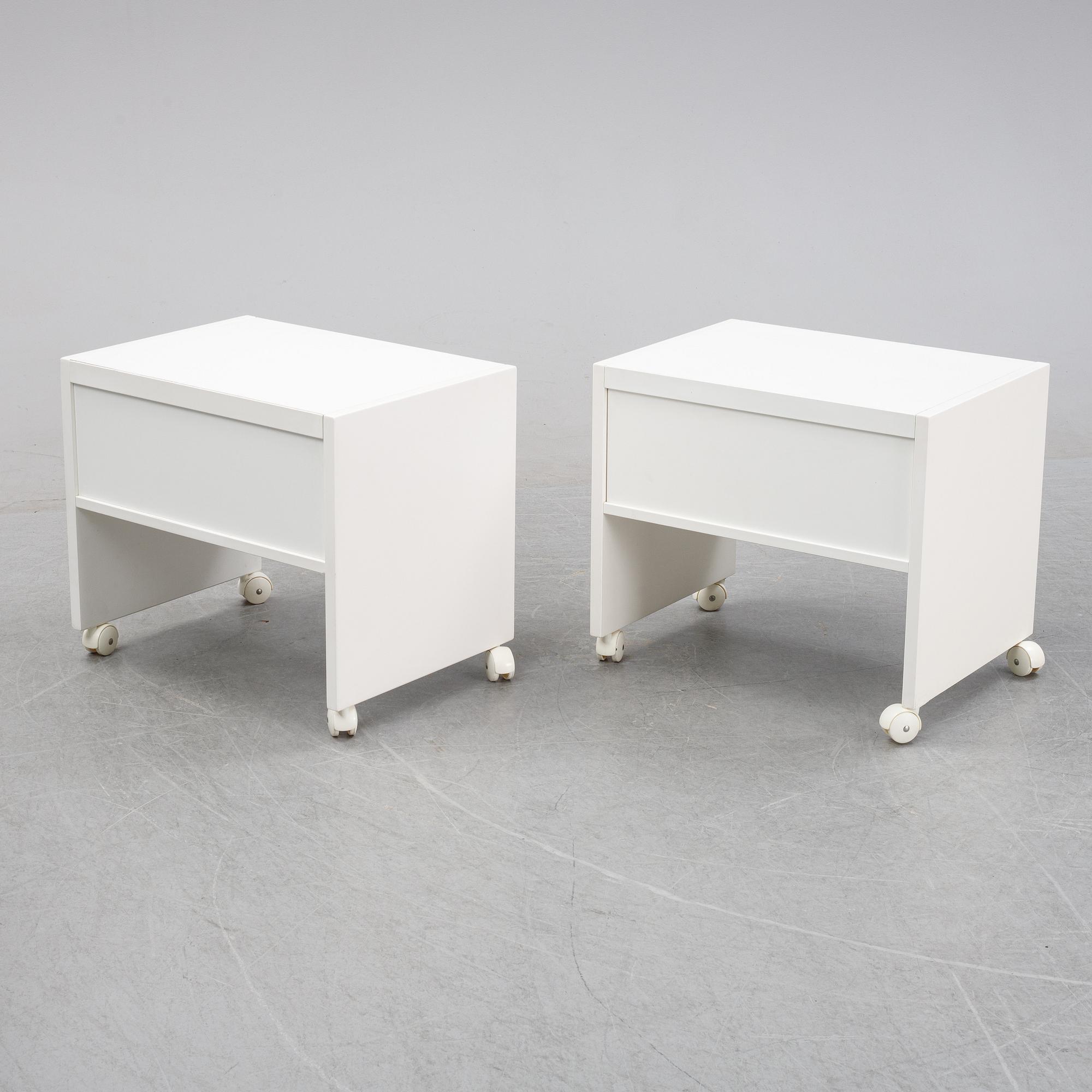 A pair of 'Avanti' bedside tables, Dux, 1980's.