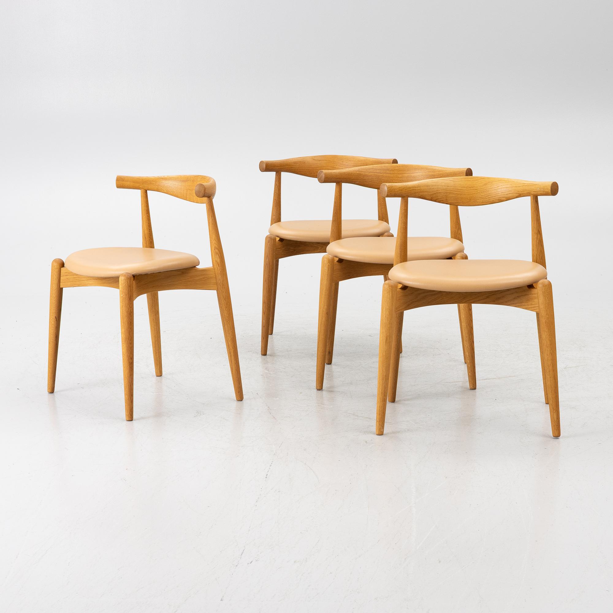 Hans J. Wegner, four chairs, CH20, Carl Hansen & Søn, Denmark.