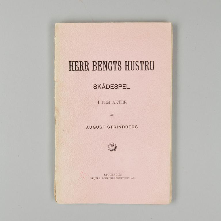 BOKPARTI STRINDBERG, 17 vol, bla "Svarta fanor", Stockholm 1907.