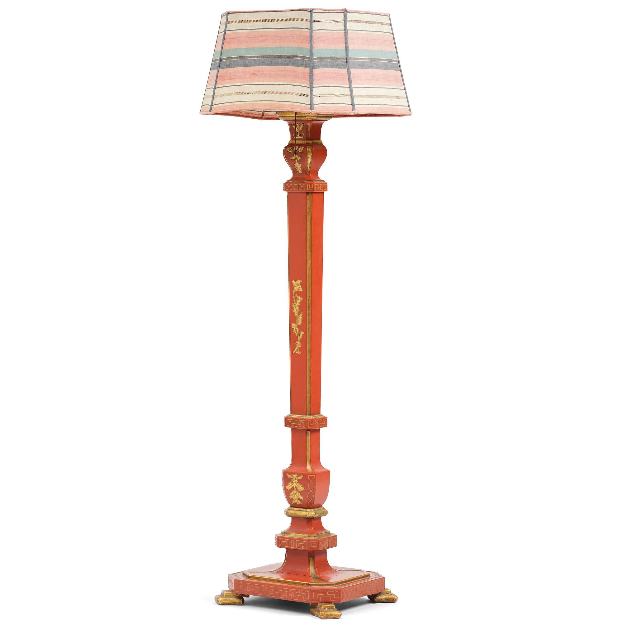 Carl Malmsten, golvlampa, Swedish Grace, snickarmästare Albin Johansson, Stockholm, för Villa Kvikkjokk, 1927.