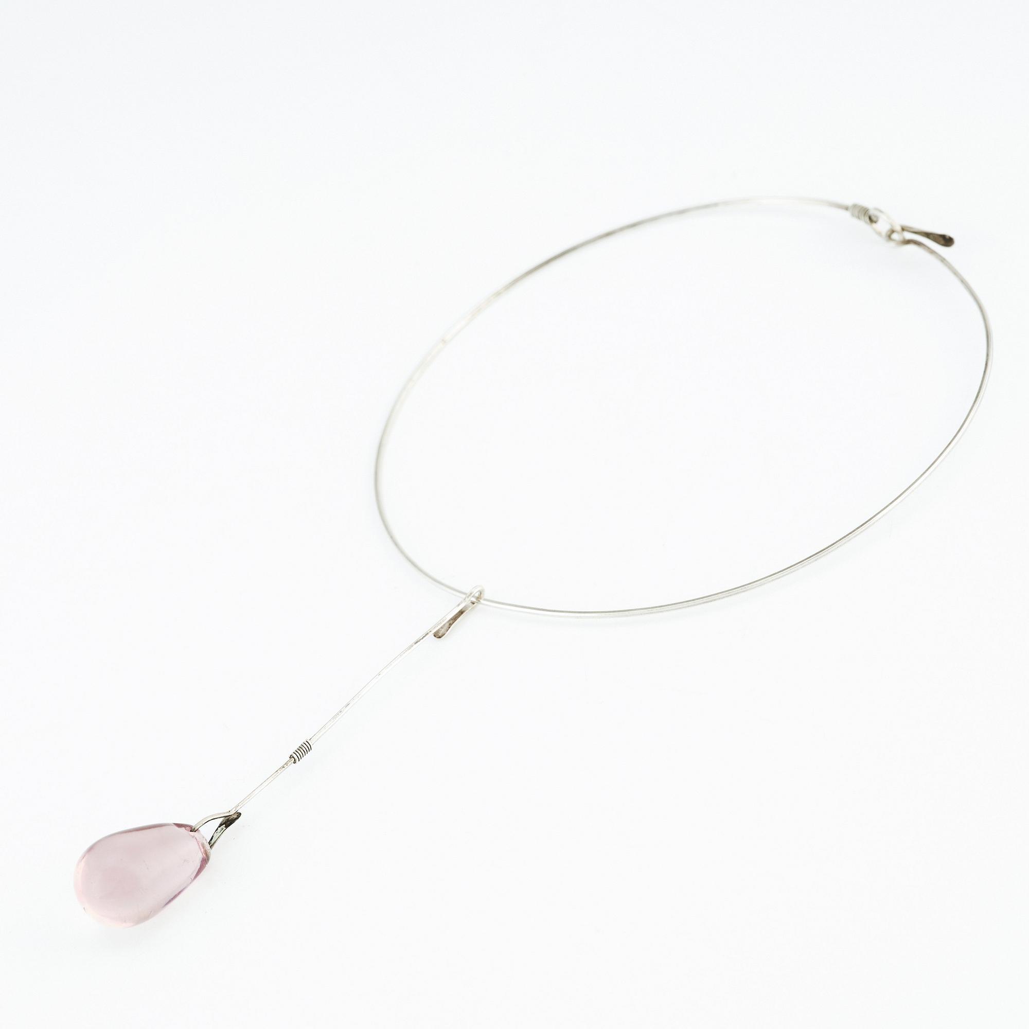 Vivianna Torun Bülow-Hübe, halssmycke och örhängen, utförda i egen studio 1950-tal, silver.