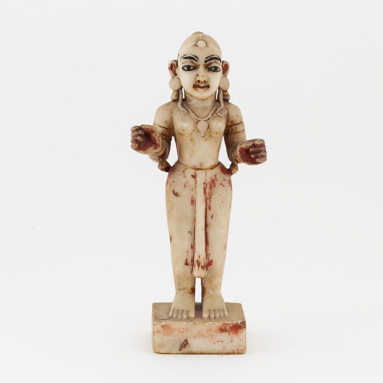 Skulptur, alabaster, Indien, sent 1800-tal.