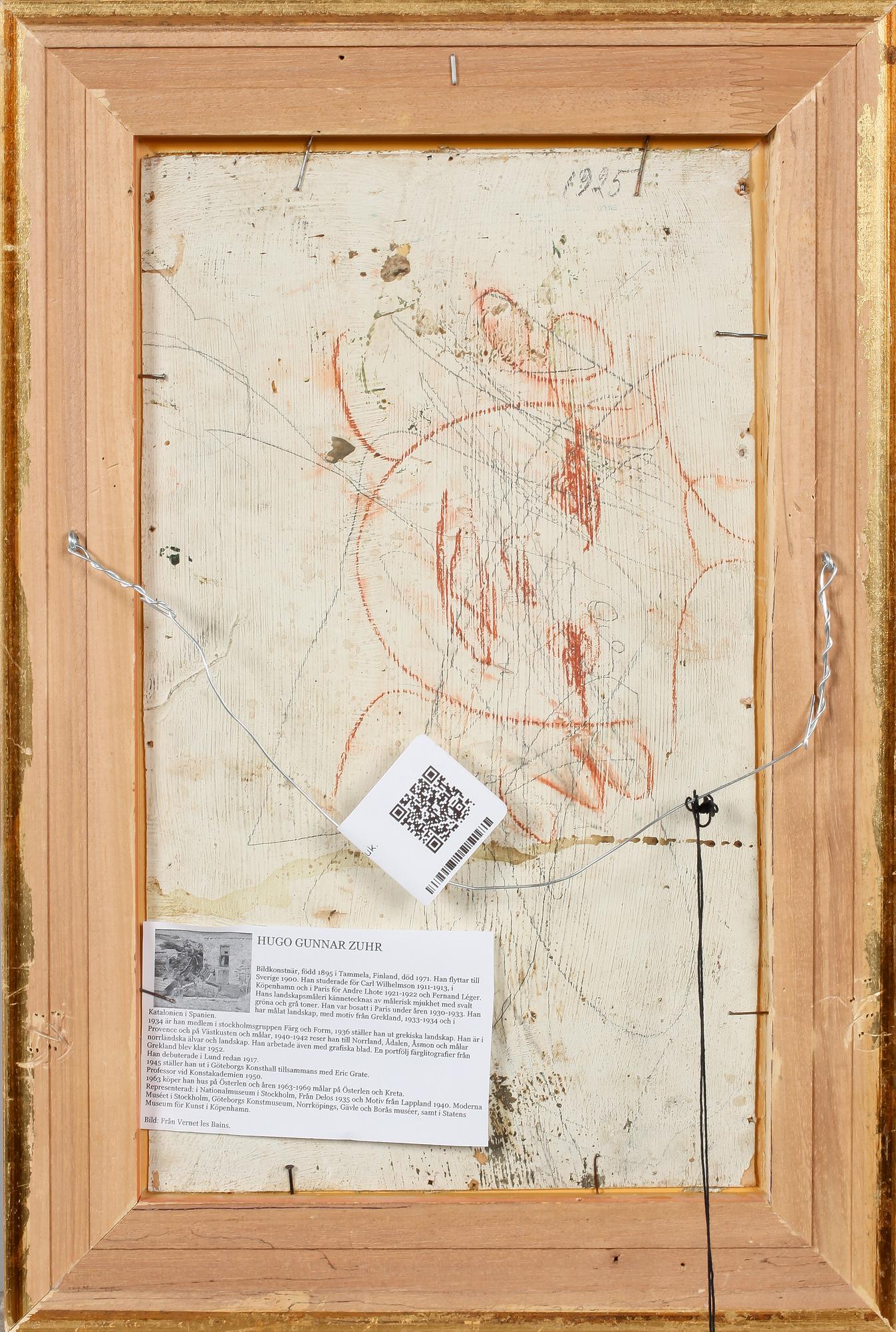 HUGO ZUHR, olja på duk, monogramsignerad.