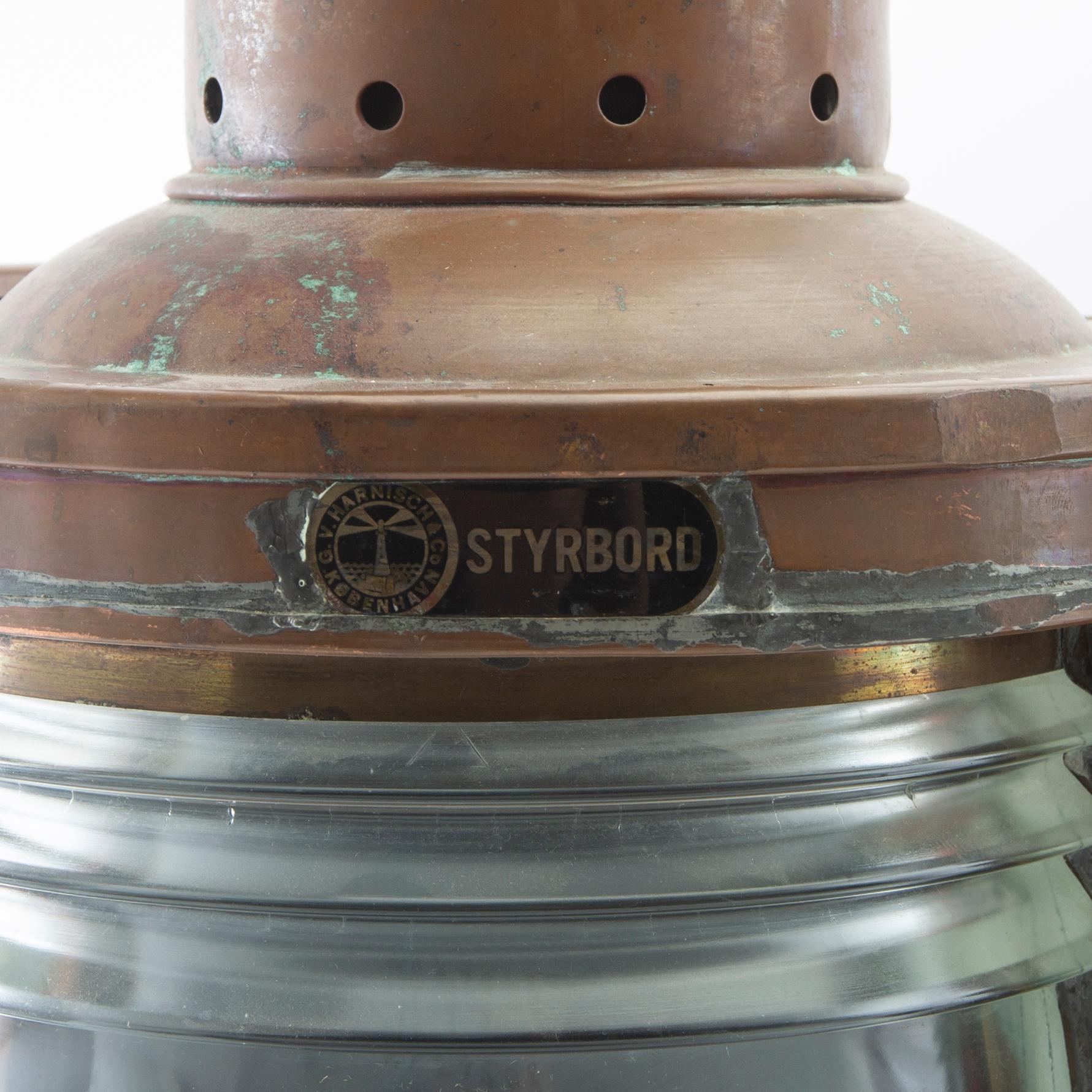 Lanternor ett par GV Harnisch Köpenhamn 1900-talets förta hälft.