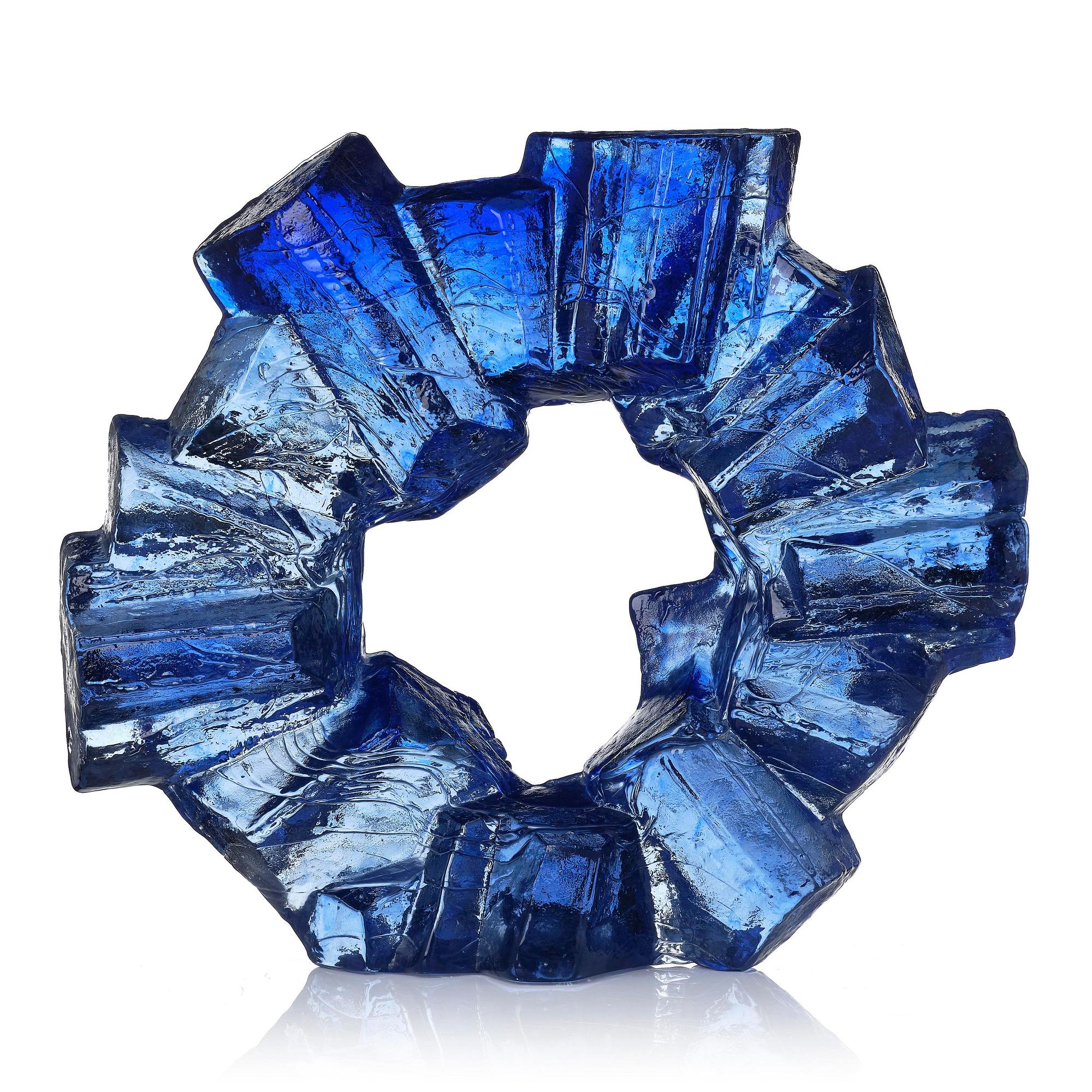 Edvin Öhrström, "Korona", a cast glass sculpture, Lindshammar Glassworks, 1970s.