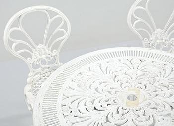 TRÄDGÅRDSMÖBLER, 5 delar, 1900-talets andra hälft.