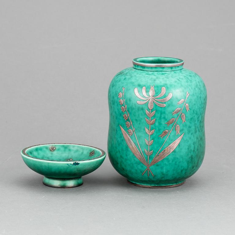 VAS OCH SKÅL, "Argenta", Wilhelm Kåge, Gustavsberg, 1950-60-tal.