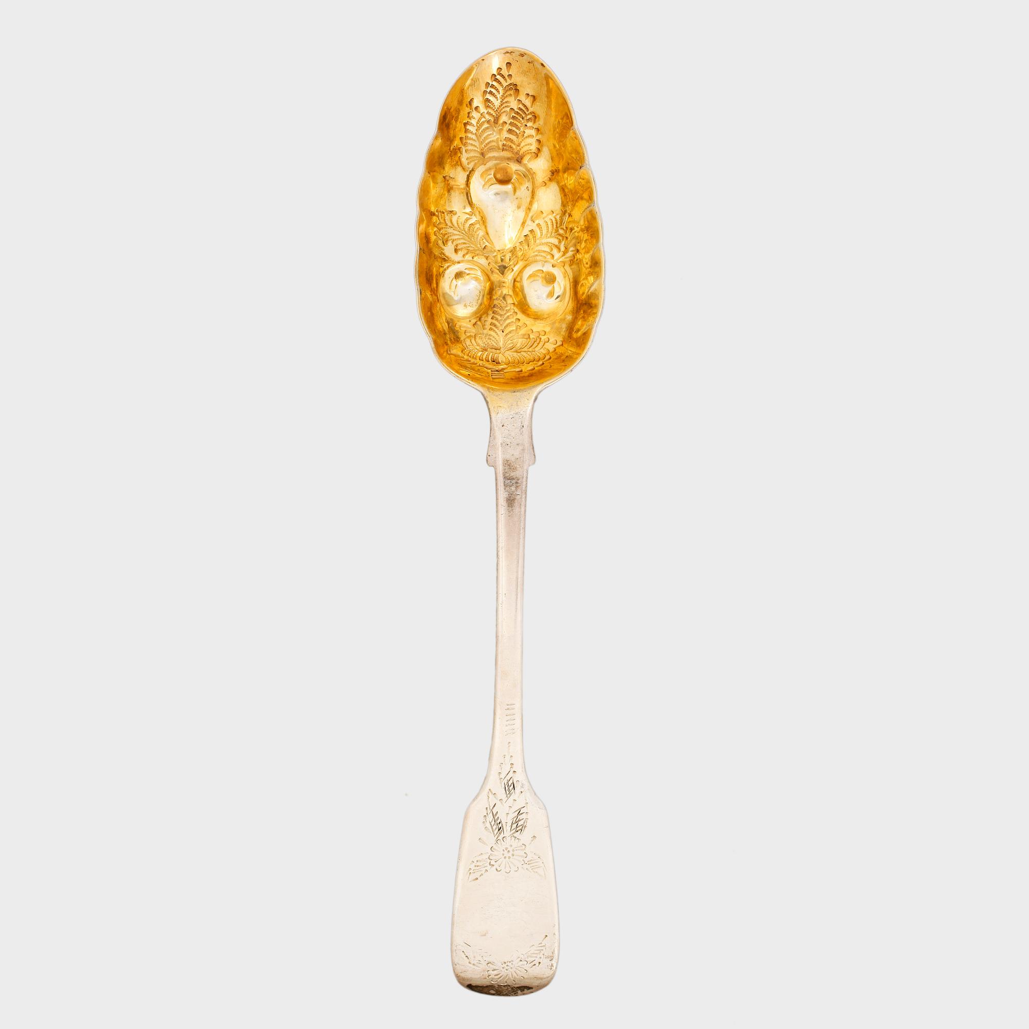 MATSKEDAR, 10 st, silver, mest London och 1800-tal. Tot ca 680 gram.