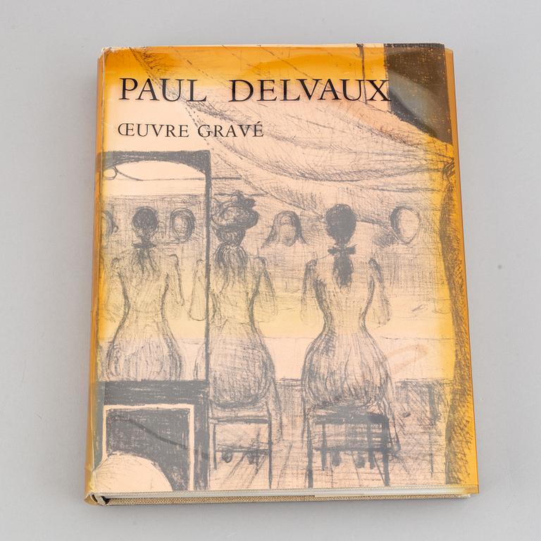 Book with lithograph, Paul Delvaux "Oevre gravé", 1976.