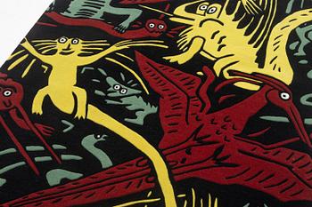 Carl Johan De Geer, matta, "Monster Subtil", handtuftad, ca 242 x 162 cm, signerad o numrerad 02.