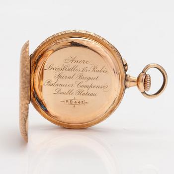 POCKET WATCHES, 2 psc, 14K gold, 32 mm and 44 mm.