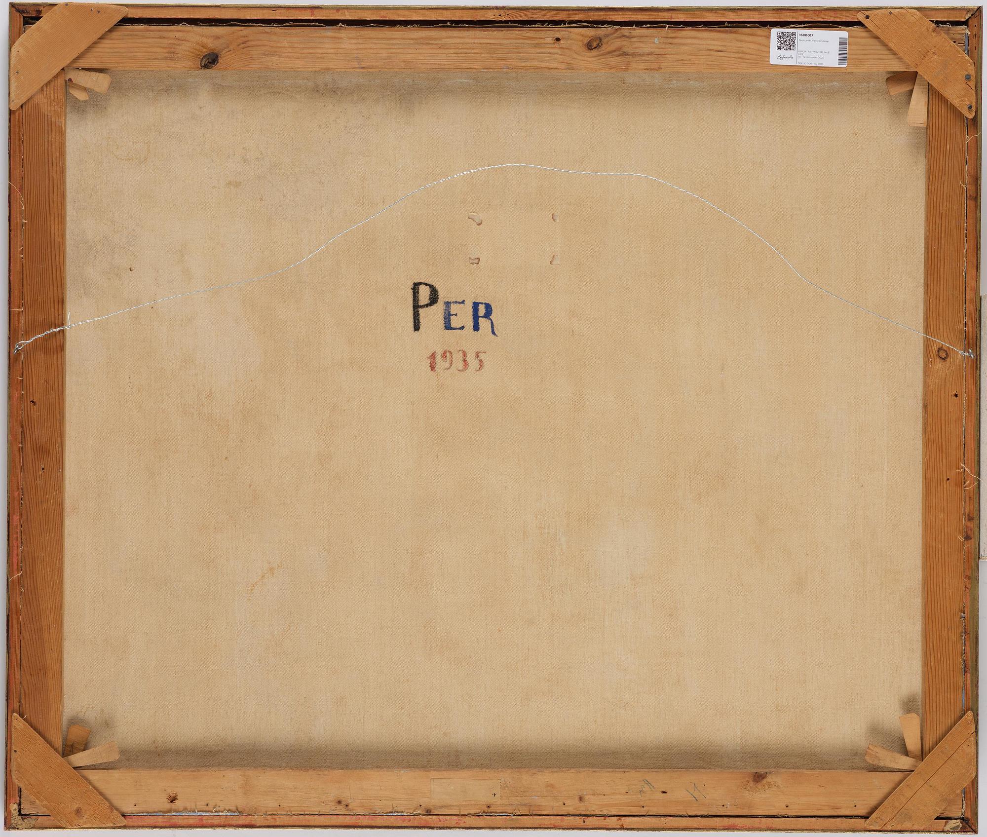 Bror Lindh, Winter Landscape.