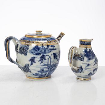 Teservis, 15 delar, kompaniporslin, Kina, Qingdynastin, Qianlong (1736-95).