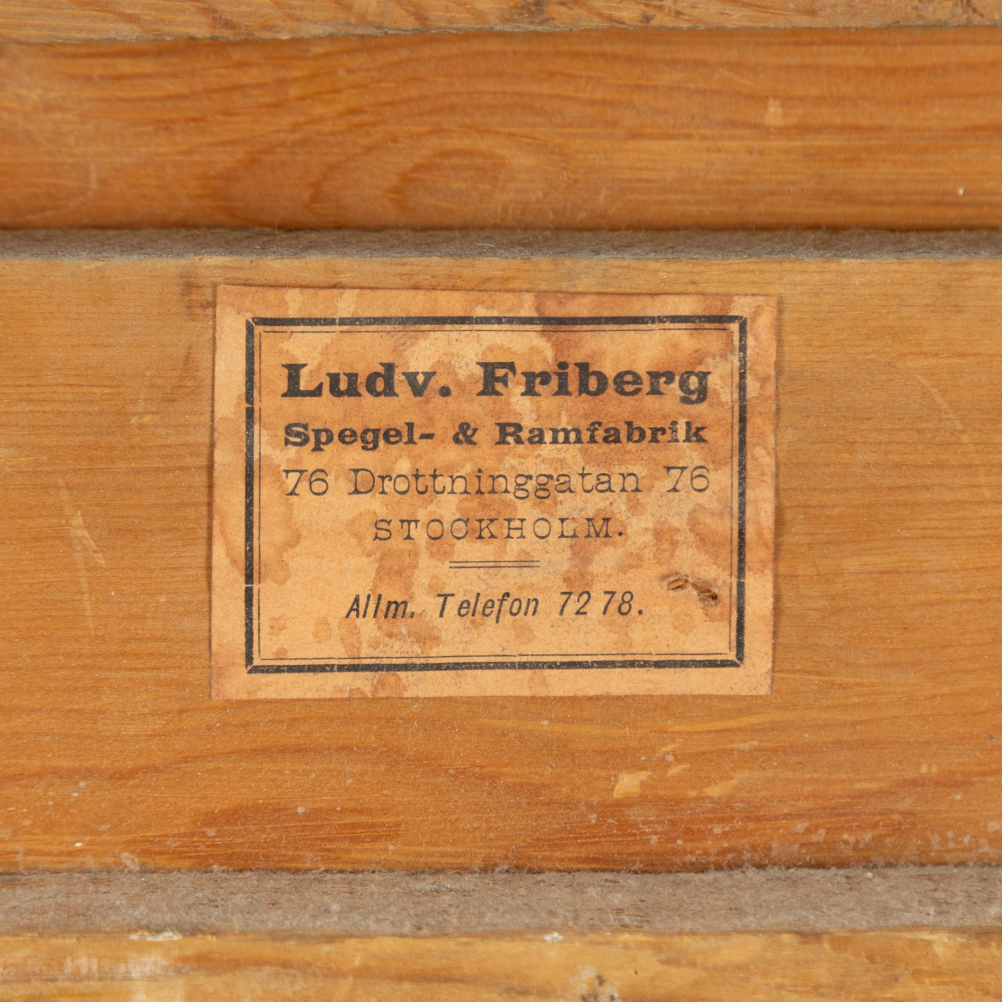 A picture frame, early 20th century, converted into a mirror.