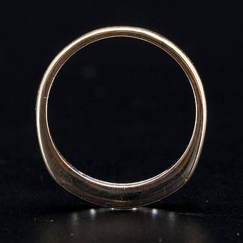 RING, guld 14K, 6 briljantslipade diamanter. Vikt 4,7 g.