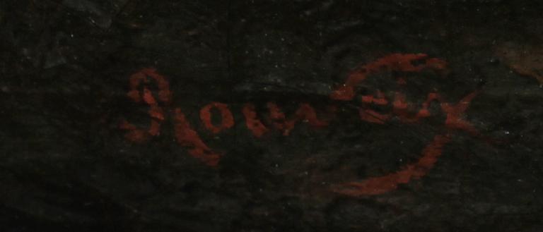 OKÄND KONSTNÄR, olja på duk. Bär sign. 1800-tal.