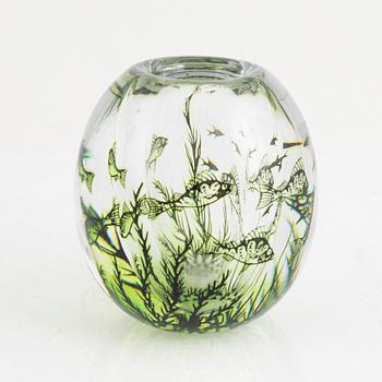 Edward Hald, a "Fish graal" vase, Orrefors, Sweden,