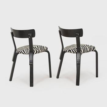 Alvar Aalto, stolar, 6 st, modell 69, Artek, 1900-tal.