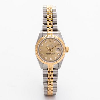 Rolex, Oyster Perpetual, Datejust, "Diamond Dial", wristwatch, 26 mm.