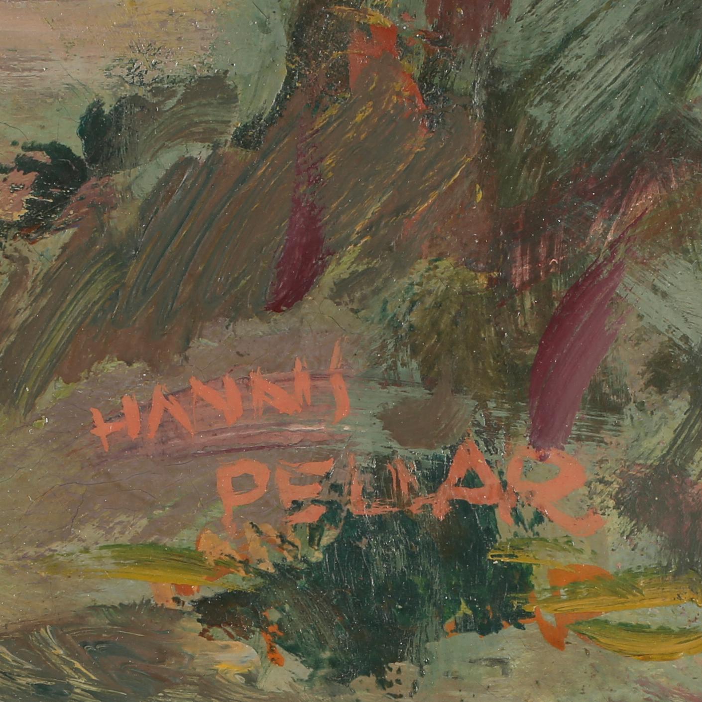 HANNS PELLAR. Olja på pannå. Signerad.