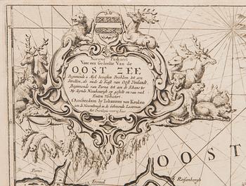 A 1680s copper engraved map by Johannes van Keulen.