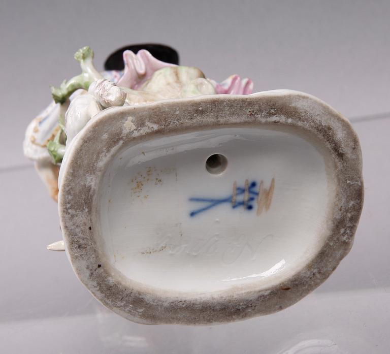 FIGURIN, porslin. Meissen, 1700-tal.
