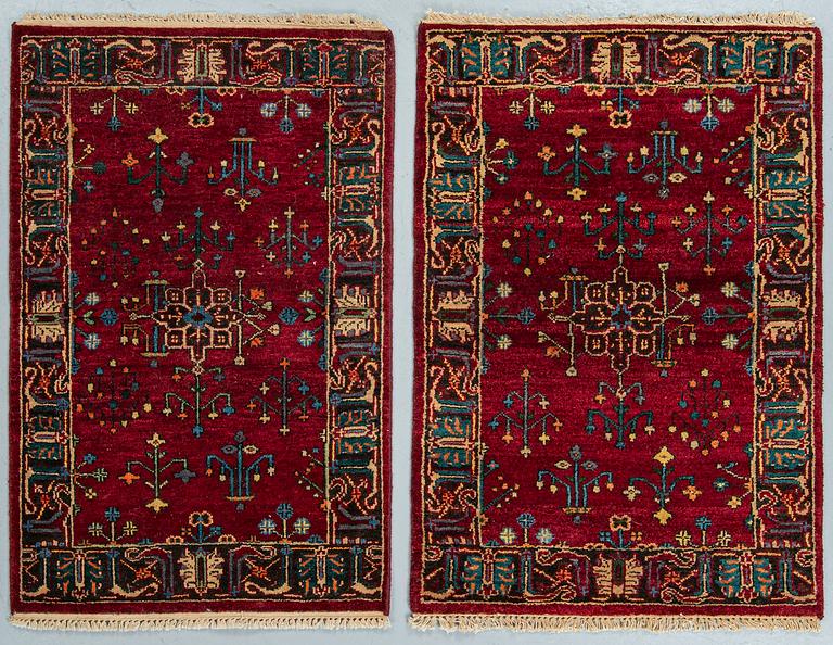 Two rugs Djoshagan design, ca 125 x 83 cm.