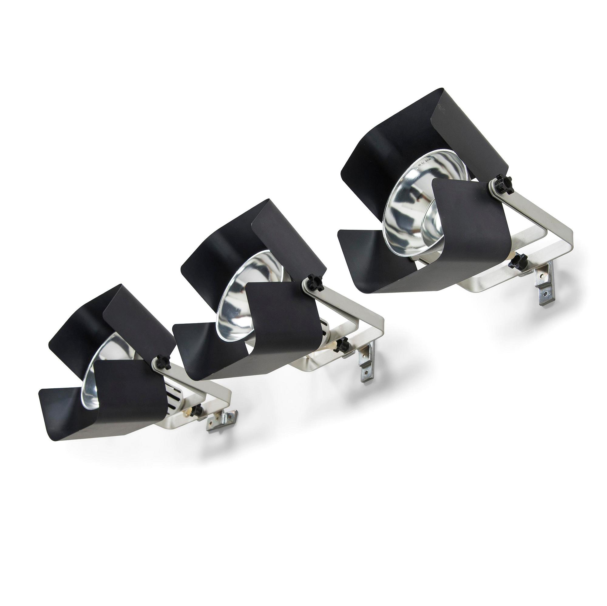 Yrjö Kukkapuro, spotlights, 3 st, modell 100, Haimi Oy, 1970.