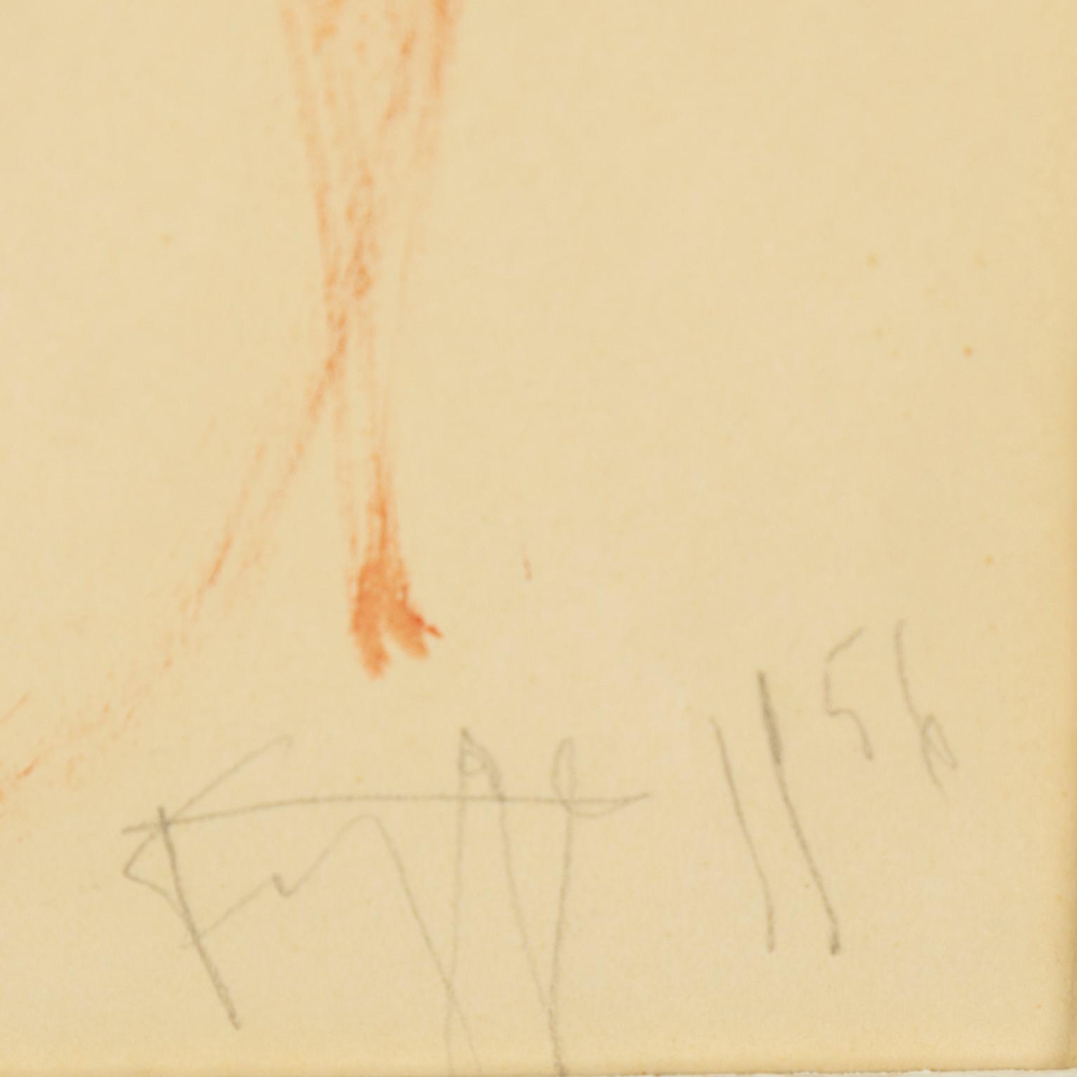 EDDIE FIGGE, watercolour on paper, signed and dated 1956.