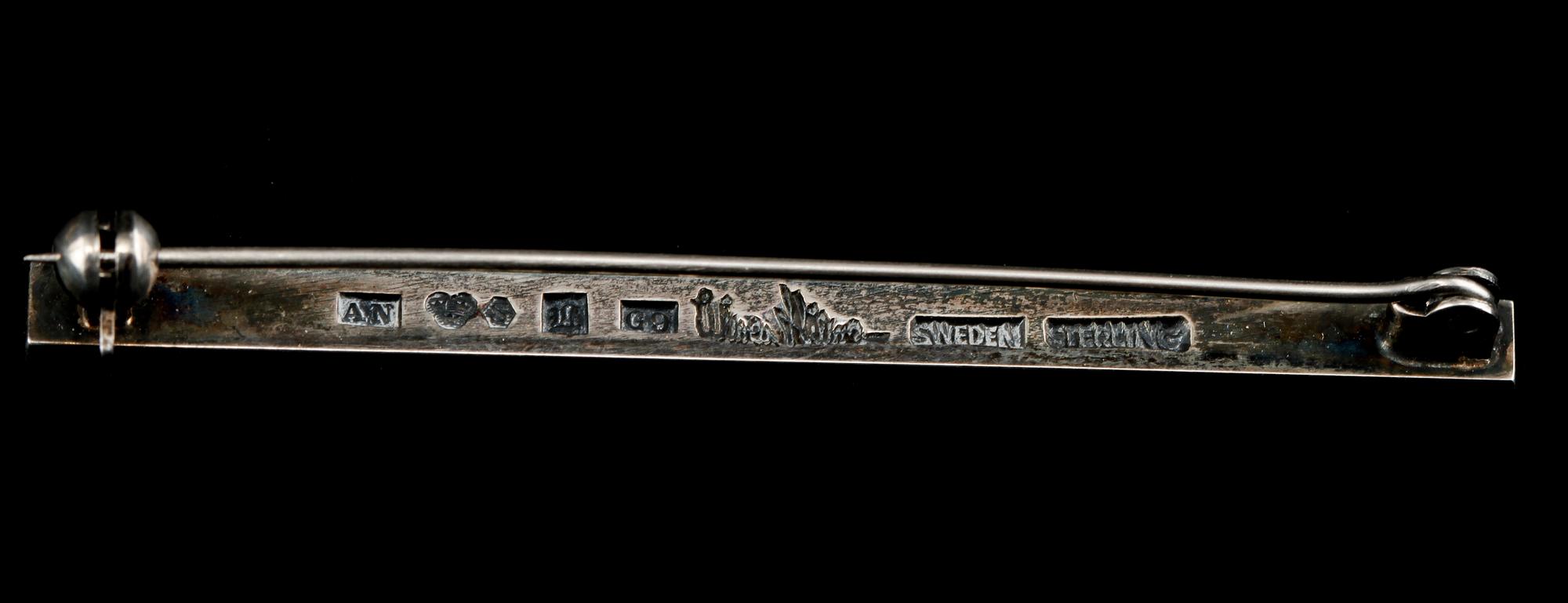 BROSCHNÅL, sterlingsilver, Wiwen Nilsson, 1957.