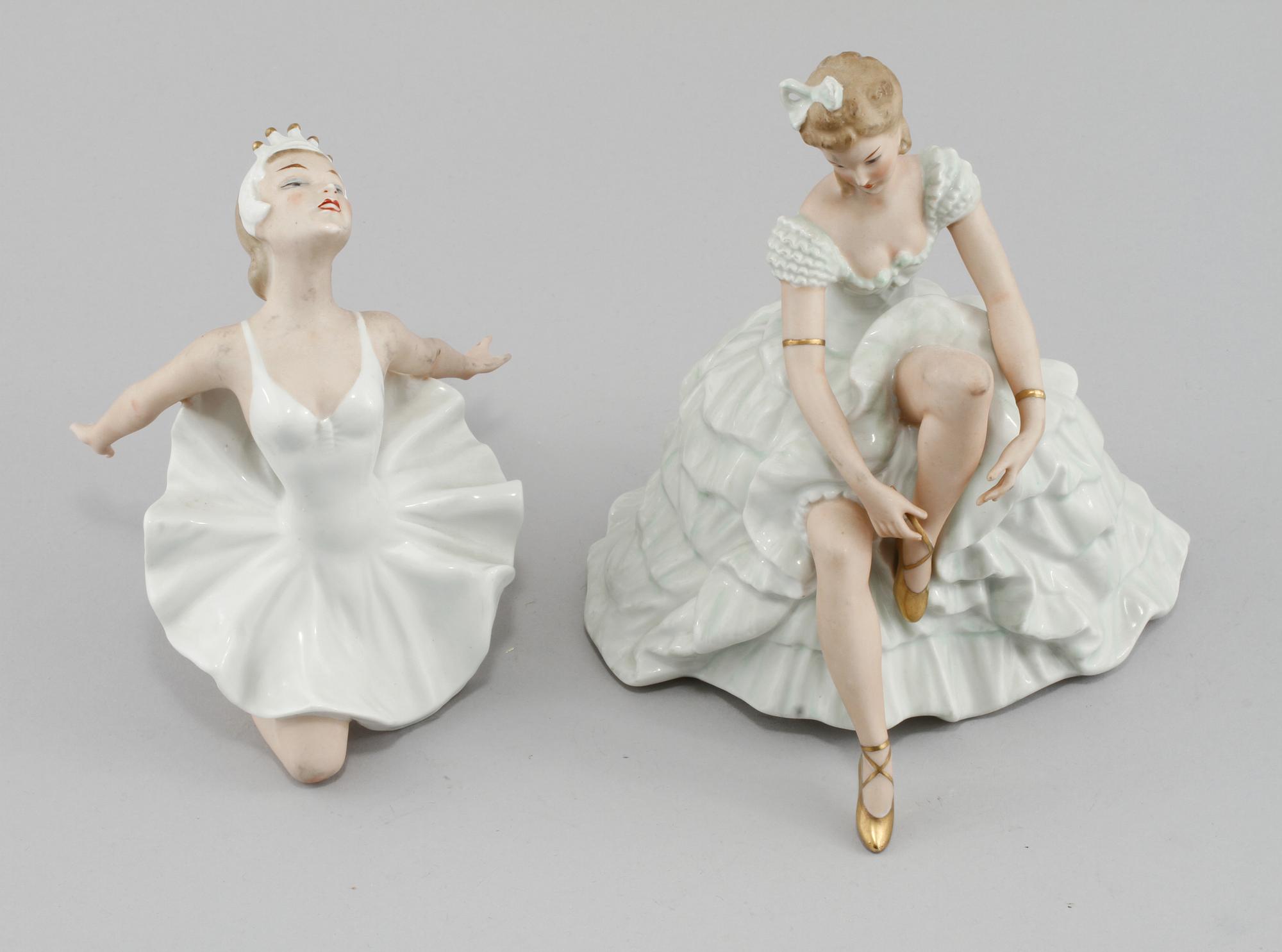 FIGURINER, 2 st, porslin, Wallendorf, tyskland, 1900-tal.