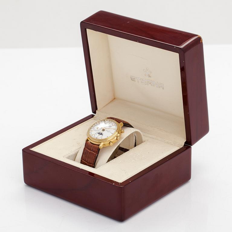 Eterna, Les Historiques, Moophase, wristwatch, 37.5 mm.