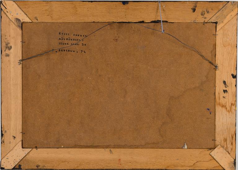 KOSTI AHONEN, oil on board, signed and dated -72.