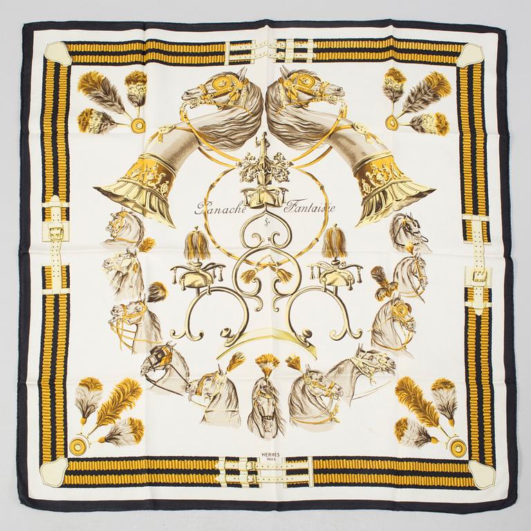 HERMÈS, scarf, "Panache et Fantaisie", original issue, 1959.