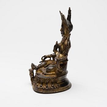 SKULPTUR, mässing, Nepal/Tibet 1900-talets slut.