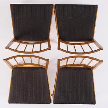 Josef Frank, a set of eight mahogany chairs model B 800, Firma Svenskt Tenn, mid 20th century.