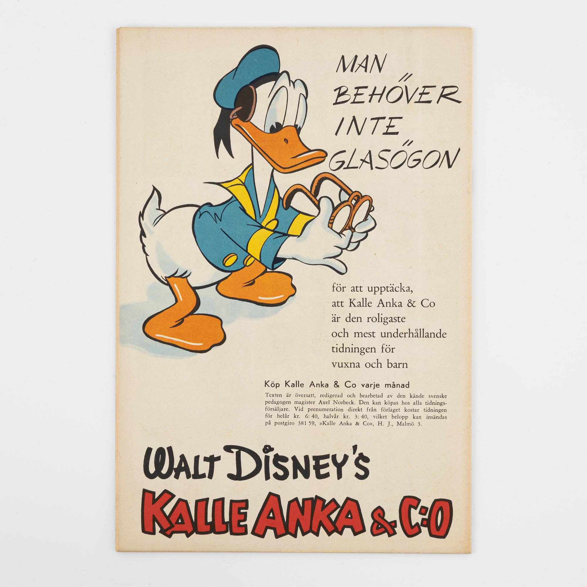Comic book, "Donald Duck & Co" No. 6, 1950.