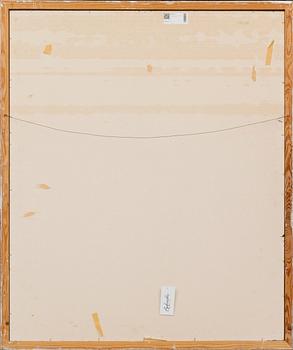 JÖRGEN WARING, mixed media on board, signed.