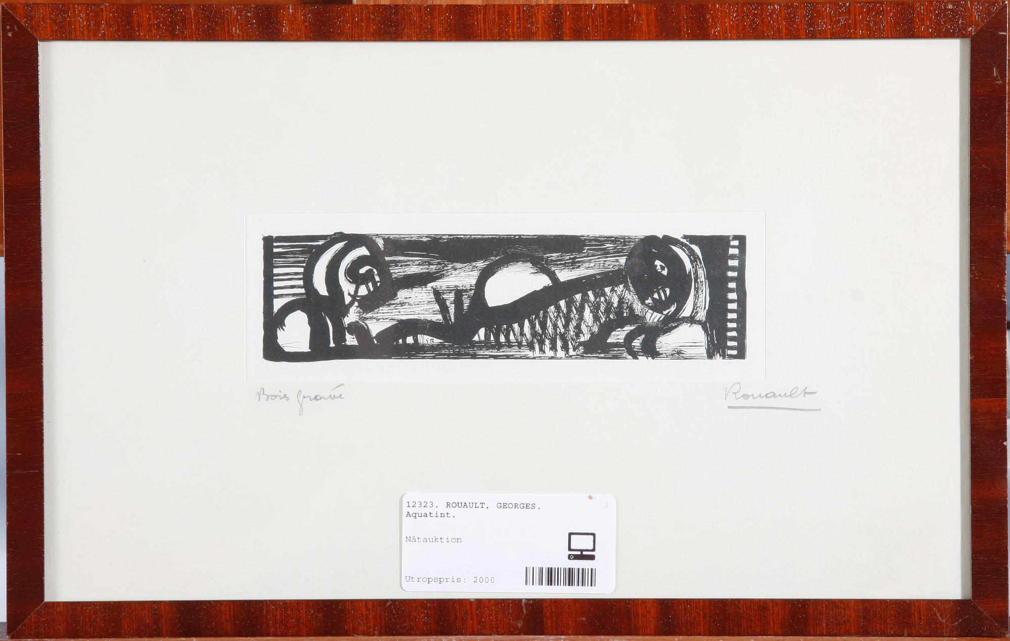 ROUAULT, GEORGES, träsnitt, sign på passepartouten.