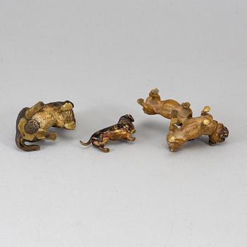 3 bronze figurines, first half of the 20th century.