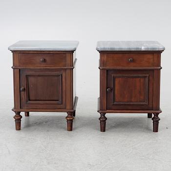 A pair bedside tables, early 20th Century.