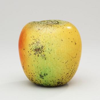 A Hans Hedberg faience apple, Biot, France.