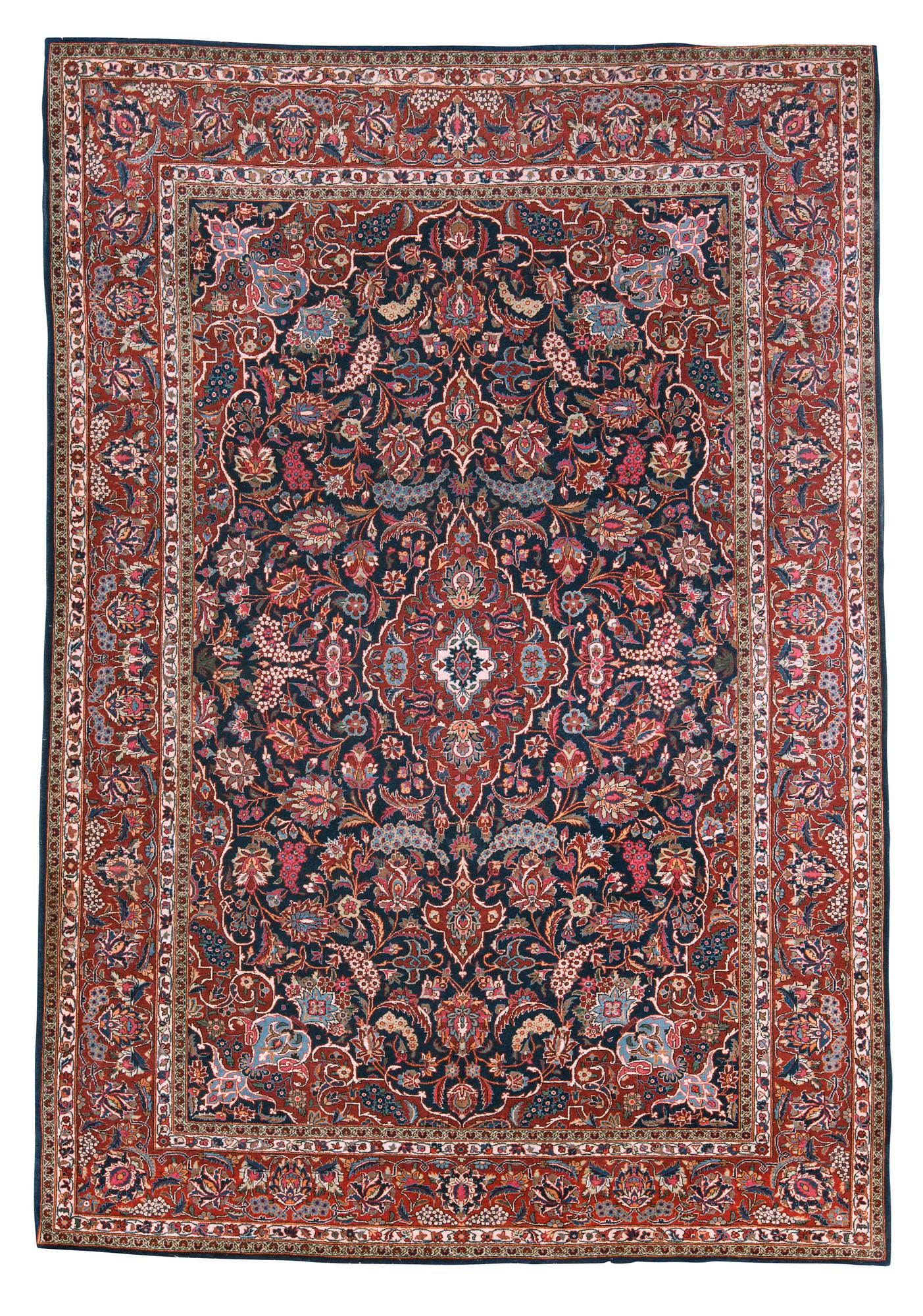 SEMI-ANTIQUE KASHAN. 285,5 x 193,5 cm.