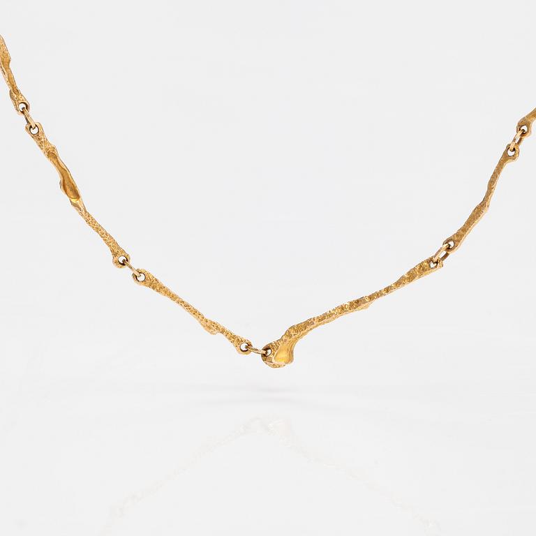 Björn Weckström, A 14K gold necklace "Golden stream". Lapponia 1976.