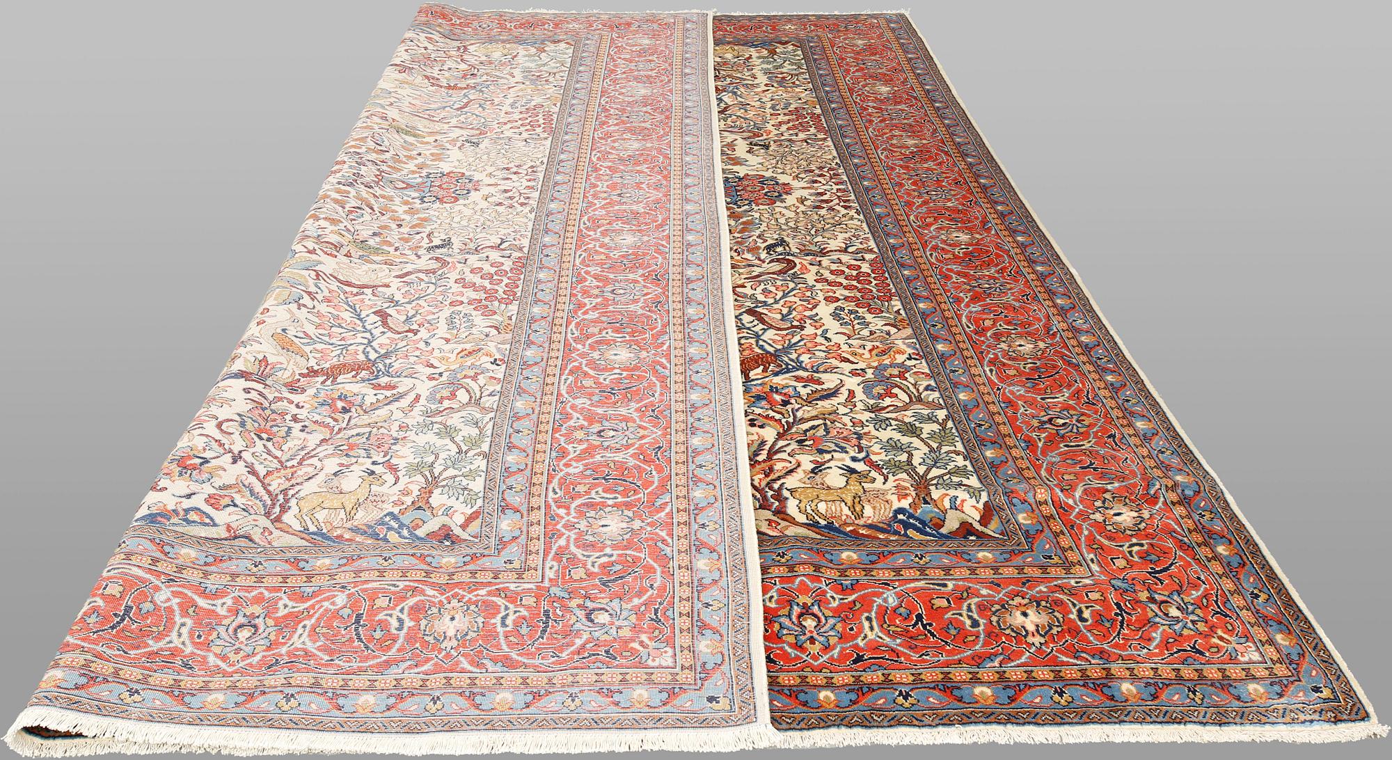 A carpet, Sarouk, approx. 388 x 303 cm.