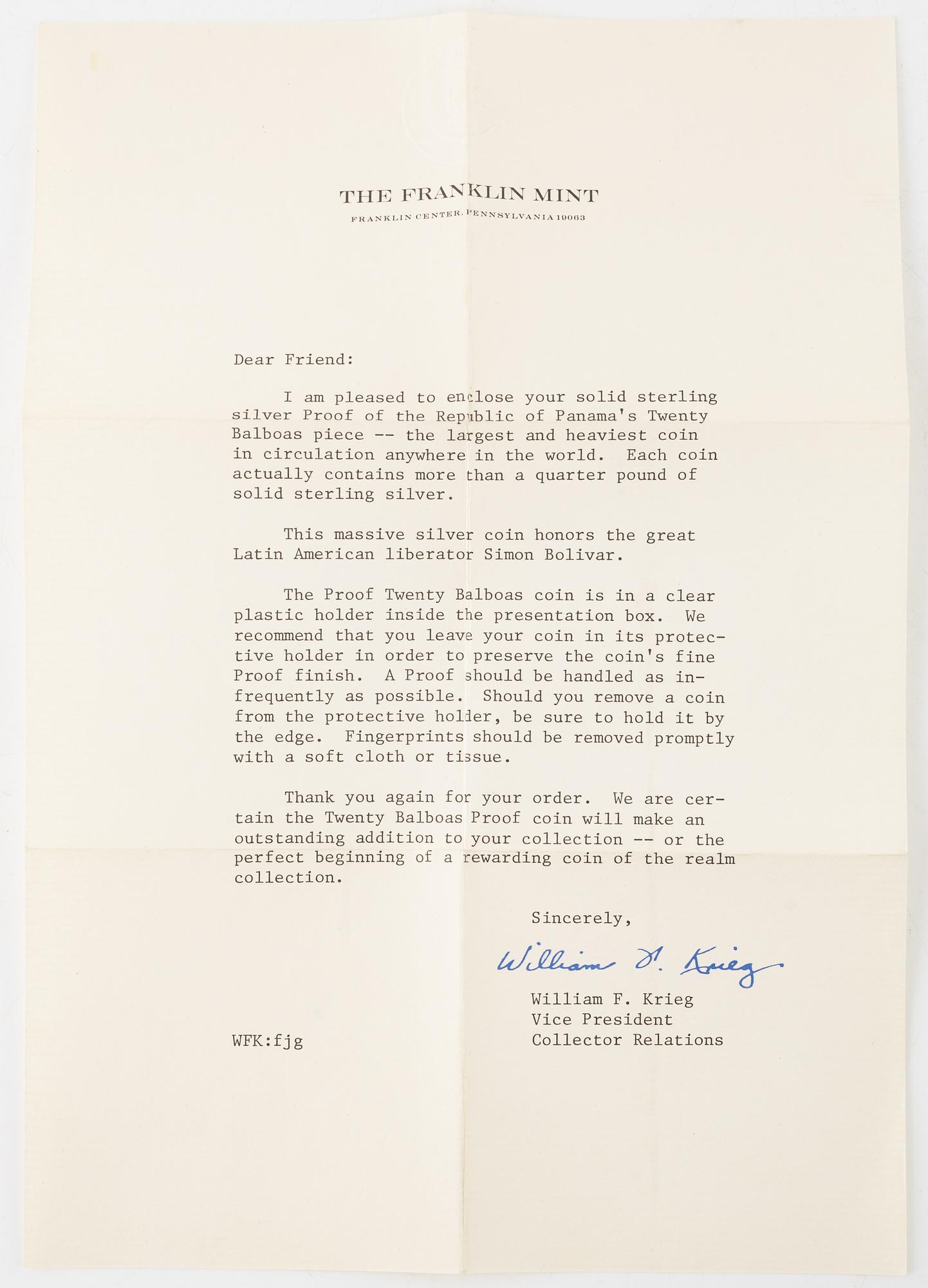 Silvermynt, 4 st, 20 Balboas, Republica de Panama, 1971, 1972, 1973, 1974.