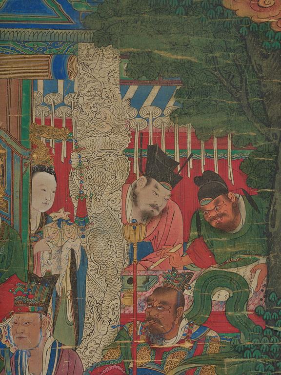 A large painting by anonymous artist, Qing dynasty, 18th/19th century.