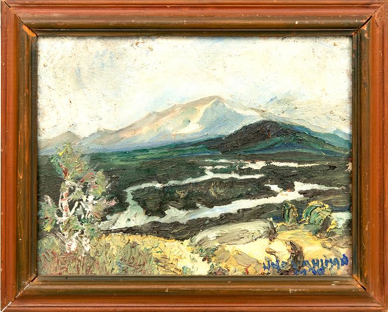 Uno Vallman, oil on canvas signed.