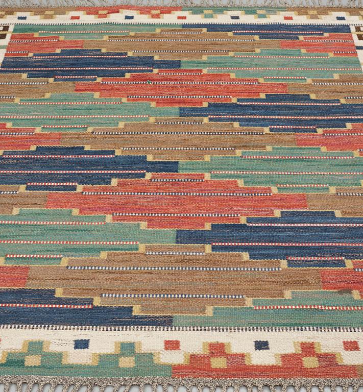 Märta Måås-Fjetterström, Matto, "Blå heden", flat weave, ca 219-220,5 x 181,5-185,5 cm, signed AB MMF.
