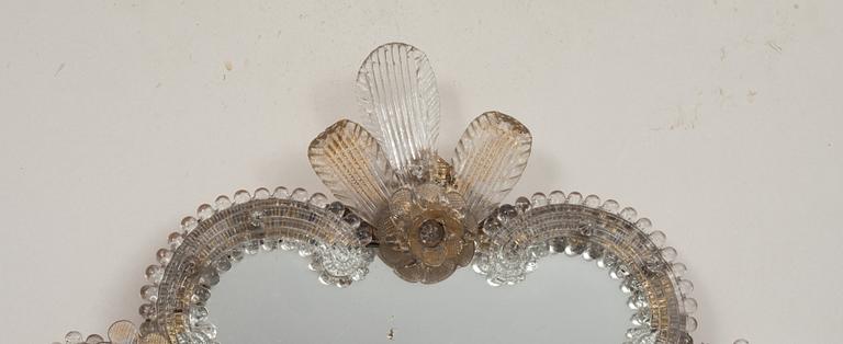 SPEGEL, glas. Venetiansk stil, 1900-tal.